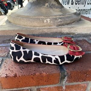 Frances Valentine Animal Print Flats size 10 runs small